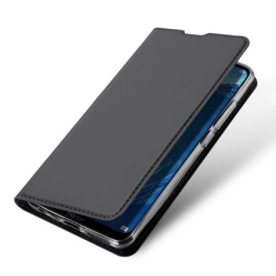 Huawei Honor 8X Max „Dux Ducis“ Skin sērijas melns ādas atvērams maciņš / Vacins.lv