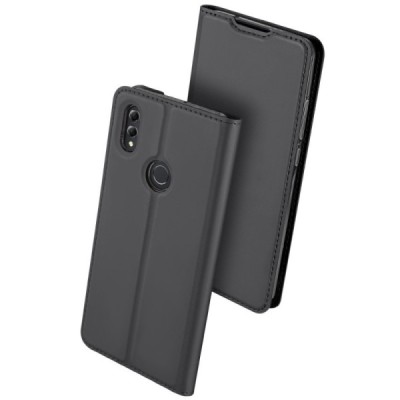 Huawei Honor 8X Max „Dux Ducis“ Skin sērijas melns ādas atvērams maciņš / Vacins.lv