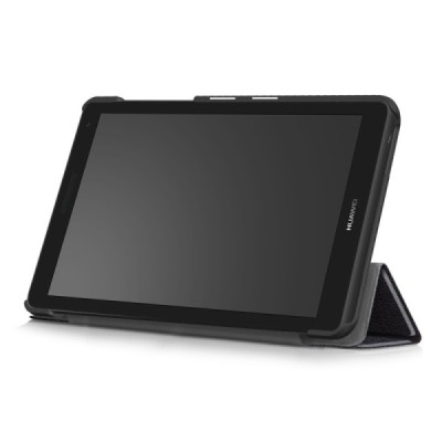 Huawei MediaPad T3 7.0'' 4G / 3G (BG2-U01) чёрныйй кожаный чехол-книжка (складной) | Vacins.lv