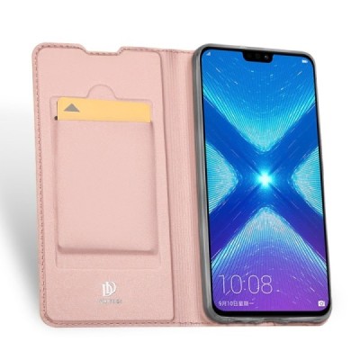„Dux Ducis“ Skin серии Huawei Honor 8X розовый кожаный чехол-книжка | Vacins.lv