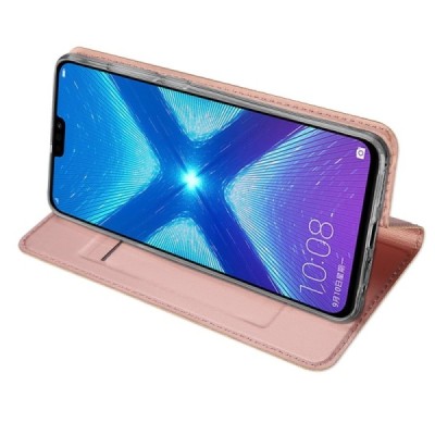 „Dux Ducis“ Skin серии Huawei Honor 8X розовый кожаный чехол-книжка | Vacins.lv