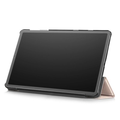 Samsung Galaxy Tab S5e (T720, T725) золотой кожаный чехол-книжка (складной) | Vacins.lv