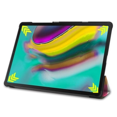 Samsung Galaxy Tab S5e (T720, T725) „Cubes“ открываемый разноцветный кожаный чехол - книжка | Vacins.lv