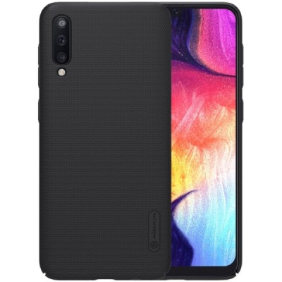 Samsung Galaxy A50 A505F (A50s A507F, A30s A307F) Nillkin Frosted Shield melns plastmasas apvalks / vacins.lv