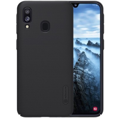 Samsung Galaxy A40 (A405F) Nillkin Frosted Shield черный пластиковый чехол | Vacins.lv