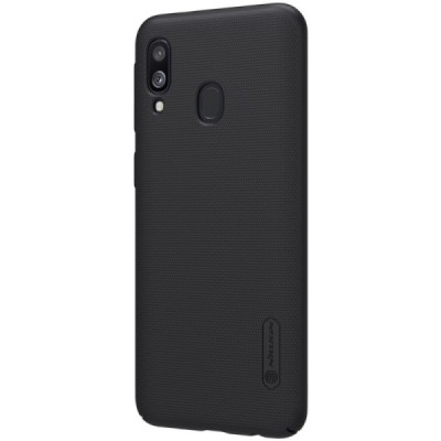 Samsung Galaxy A40 (A405F) Nillkin Frosted Shield черный пластиковый чехол | Vacins.lv