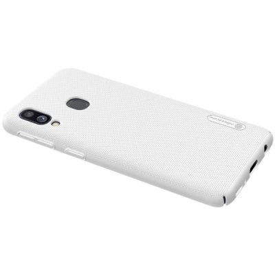 Samsung Galaxy A40 (A405F) Nillkin Frosted Shield белый пластиковый чехол | Vacins.lv