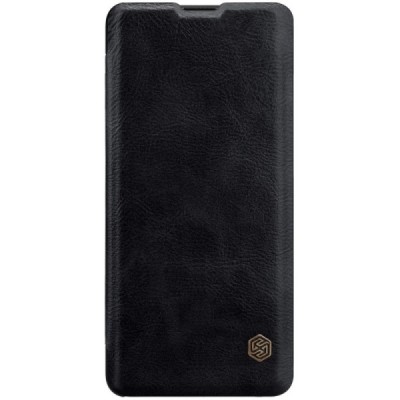 Роскошный чёрный кожаный чехол Nillkin Qin Series для Huawei P30 Pro | Vacins.lv