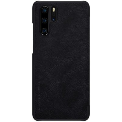 Greznais „Nillkin“ Qin sērijas ādas atvērams melns Huawei P30 Pro maciņš (maks) / Vacins.lv
