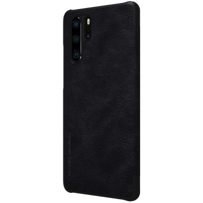 Greznais „Nillkin“ Qin sērijas ādas atvērams melns Huawei P30 Pro maciņš (maks) / Vacins.lv
