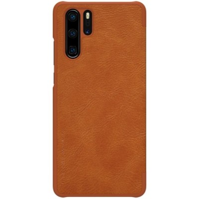 Greznais „Nillkin“ Qin sērijas ādas atvērams brūns Huawei P30 Pro maciņš (maks) / Vacins.lv