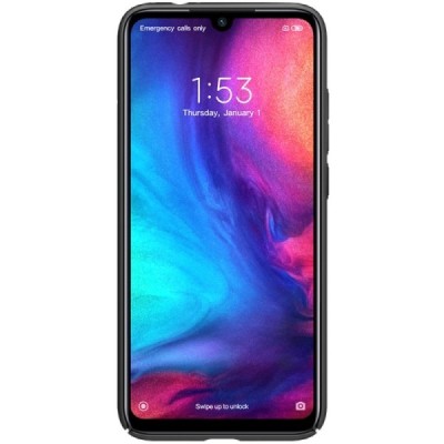 Xiaomi Redmi Note 7 (Redmi Note 7 Pro) Nillkin Frosted Shield melns plastmasas apvalks / vacins.lv