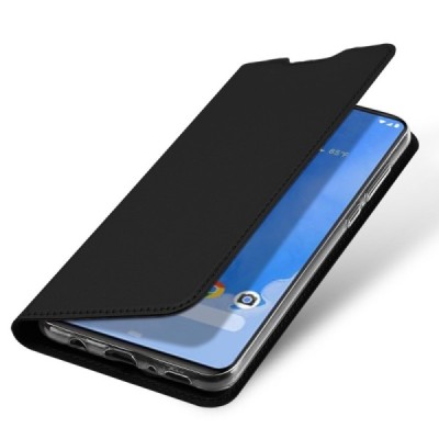 Samsung Galaxy A70 (A705F) „Dux Ducis“ Skin sērijas melns ādas atvērams maciņš / Vacins.lv
