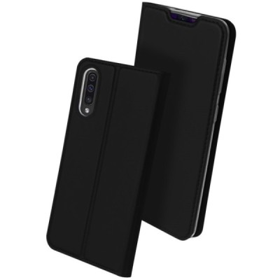 Samsung Galaxy A70 (A705F) „Dux Ducis“ Skin sērijas melns ādas atvērams maciņš / Vacins.lv