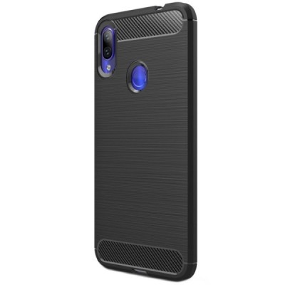 Xiaomi Redmi Note 7 (Redmi Note 7 Pro) „Carbon“ твердый силиконовый чехол (TPU) - черный | Vacins.lv