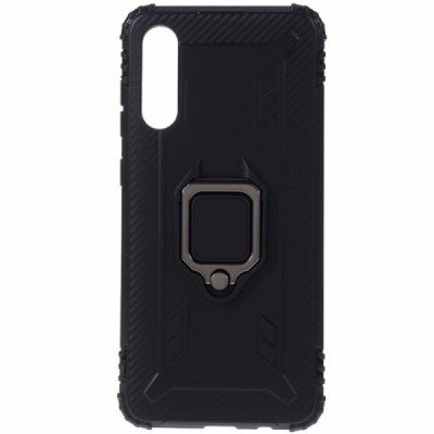 Samsung Galaxy A70 (A705F) усиленный защитный чёрный твердый силиконовый чехол (TPU) | Vacins.lv