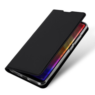 „Dux Ducis“ Skin серии Xiaomi Redmi Note 7 (Redmi Note 7 Pro) чёрный кожаный чехол-книжка | Vacins.lv