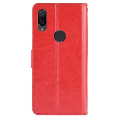 Xiaomi Redmi Note 7 (Redmi Note 7 Pro) открываемый красный кожаный чехол - книжка | Vacins.lv