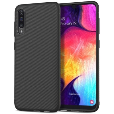 Samsung Galaxy A50 A505F (A50s A507F, A30s A307F) „Pattern“ твердый силиконовый TPU чёрный чехол | Vacins.lv