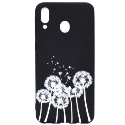 Samsung Galaxy A40 (A405F) „Dandelion“ твердый силиконовый TPU чёрный чехол | Vacins.lv