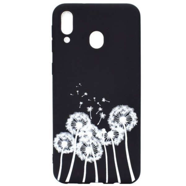 „Dandelion“ твердый силиконовый чехол (TPU) - чёрный (Galaxy A40)