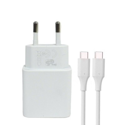 Origināls „Google“ Pixel balts tīkla lādētājs (18W) ar Type-C vadu TC G1000-EU / Vacins.lv