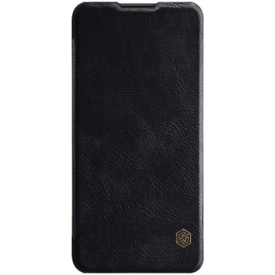 Роскошный чёрный кожаный чехол Nillkin Qin Series для Huawei P30 Lite | Vacins.lv