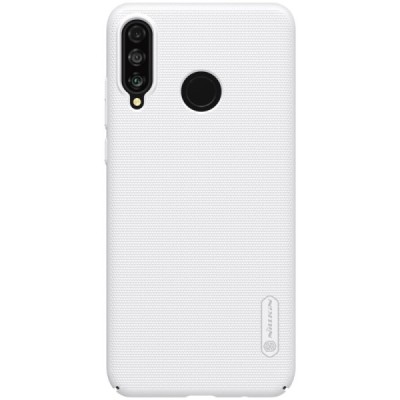 Nillkin Frosted Shield Huawei P30 Lite белый пластиковый чехол | Vacins.lv