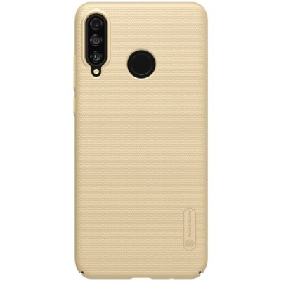 Nillkin Frosted Shield Huawei P30 Lite золотой пластиковый чехол | Vacins.lv
