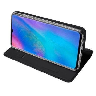 „Dux Ducis“ Skin серии Huawei P30 Lite чёрный кожаный чехол-книжка | Vacins.lv