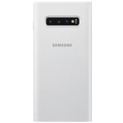 Samsung Galaxy S10+ (G975) оригинальный Smart Led View Cover открываемый белый кожаный чехол - книжка | Vacins.lv