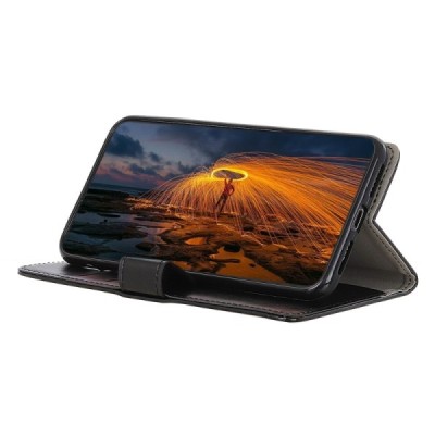 Xiaomi Mi 9 SE atvēramais ādas melns maciņš (maks) / Vacins.lv