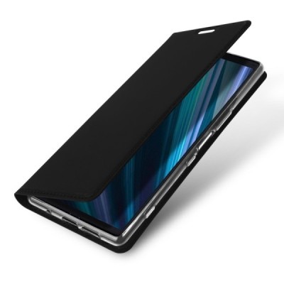„Dux Ducis“ Skin серии Sony Xperia 1 (XZ4) чёрный кожаный чехол-книжка | Vacins.lv