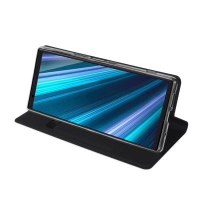 „Dux Ducis“ Skin серии Sony Xperia 1 (XZ4) чёрный кожаный чехол-книжка | Vacins.lv