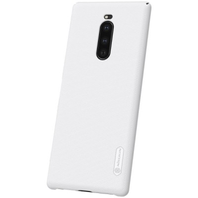 Nillkin Frosted Shield Sony Xperia 1 (XZ4) balts plastmasas futrālis / Vacins.lv