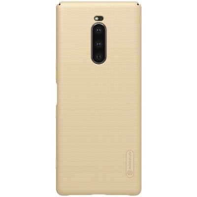 Nillkin Frosted Shield Sony Xperia 1 (XZ4) zelta plastmasas futrālis / Vacins.lv