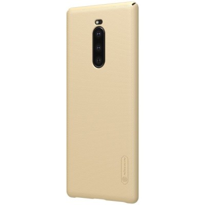 Nillkin Frosted Shield Sony Xperia 1 (XZ4) золотой пластиковый чехол | Vacins.lv