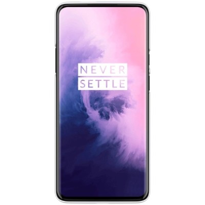 Nillkin Frosted Shield OnePlus 7 Pro balts plastmasas futrālis / Vacins.lv