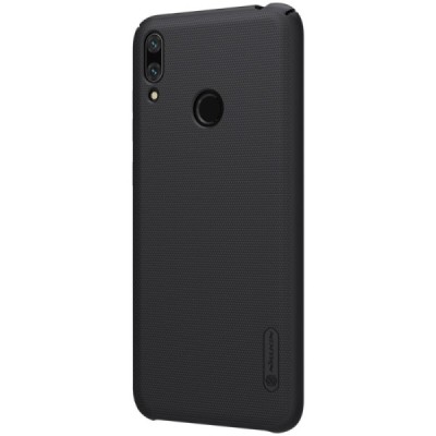 Huawei Y7 2019 (Y7 Prime 2019) Nillkin Frosted Shield melns plastmasas apvalks / vacins.lv
