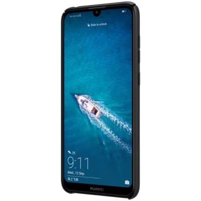Huawei Y7 2019 (Y7 Prime 2019) Nillkin Frosted Shield melns plastmasas apvalks / vacins.lv