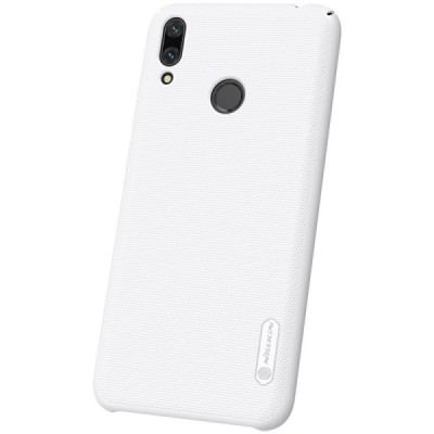 Huawei Y7 2019 (Y7 Prime 2019) Nillkin Frosted Shield balts plastmasas apvalks / vacins.lv