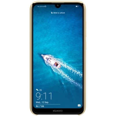 Huawei Y7 2019 (Y7 Prime 2019) Nillkin Frosted Shield золотой пластиковый чехол | Vacins.lv
