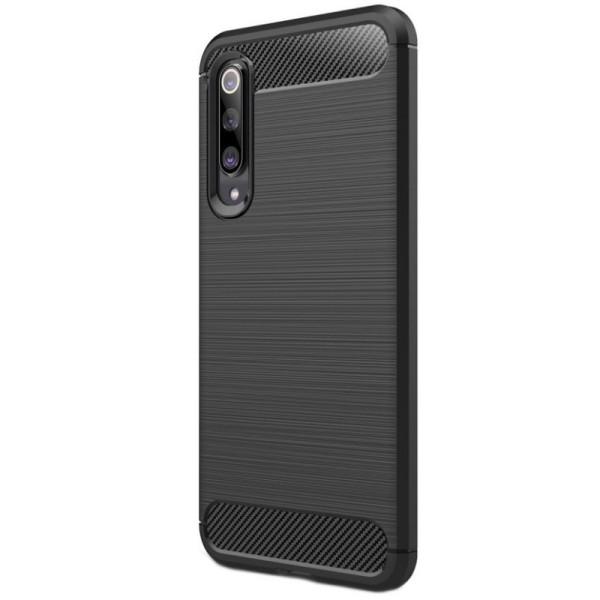 „Mofi“ Carbon cieta silikona (TPU) apvalks - melns (Mi 9 SE)