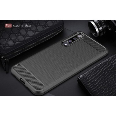 Xiaomi Mi 9 SE „Mofi“ Carbon cieta silikona (TPU) melns apvalks | vacins.lv