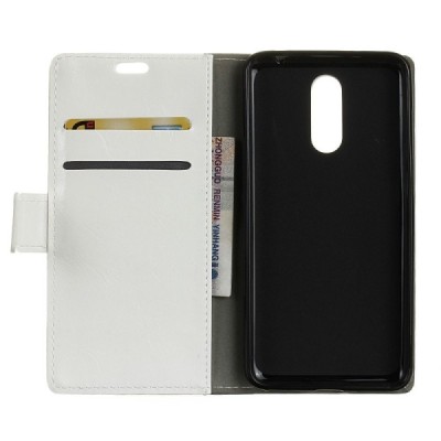 OnePlus 7 Pro atvēramais ādas balts maciņš, grāmata (maks) / Vacins.lv