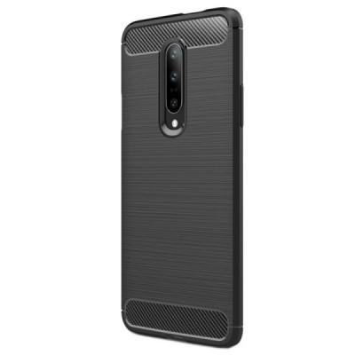OnePlus 7 Pro Mofi Carbon cieta silikona (TPU) melns apvalks | vacins.lv