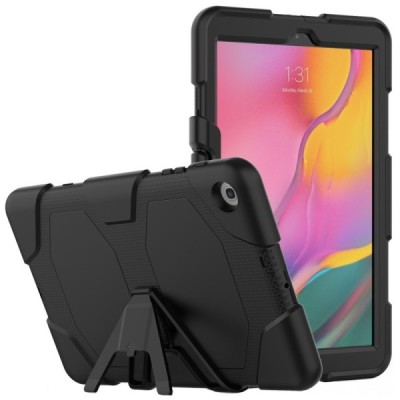 Samsung Galaxy Tab A 10.1 2019 (T510, T515) pastiprinātas aizsardzības melns apvalks  / Vacins.lv