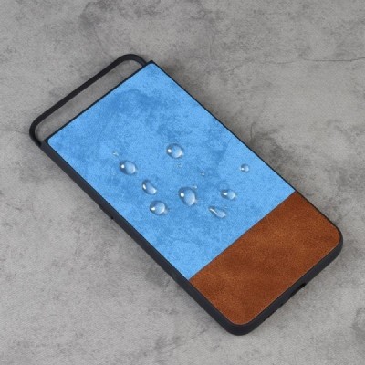 „Bi-Color“ Splicing Samsung Galaxy A80 (A805F) коричневый, синий кожаный чехол | Vacins.lv