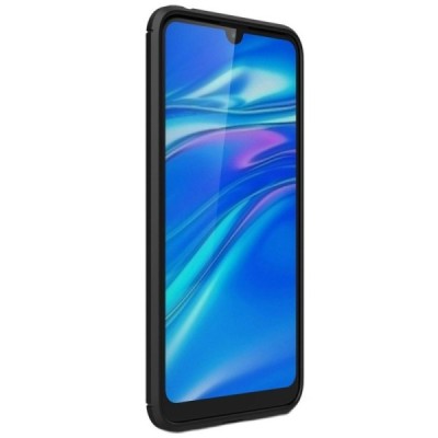 Huawei Y7 2019 (Y7 Prime 2019) „Carbon“ cieta silikona (TPU) melns apvalks / vacins.lv