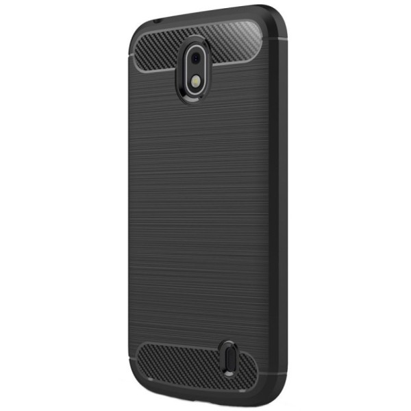 „Carbon“ cieta silikona (TPU) apvalks - melns (Nokia 1)